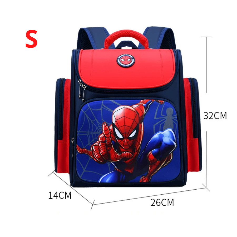 Sac à dos Enfant Premium de Grande Capacité Super Héros - Captain America et Spider-Man