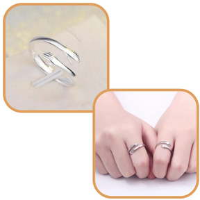 Bague Câlin ajustable argent