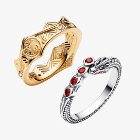 Bague Incrustée Plaquée Or et Argent House Of Dragon - SUPER PROMOTION 50% DE RÉDUCTION + LIVRAISON GRATUITE | Dernières unités