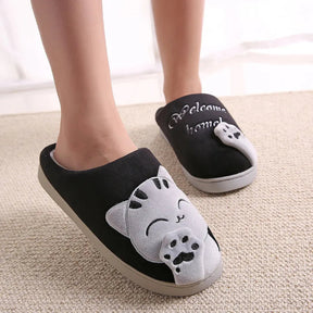 Chaussons Chaton Chauds Welcome Home - Parfaits pour l'Hiver et les Jours Froids PROMOTION 50% DE RÉDUCTION