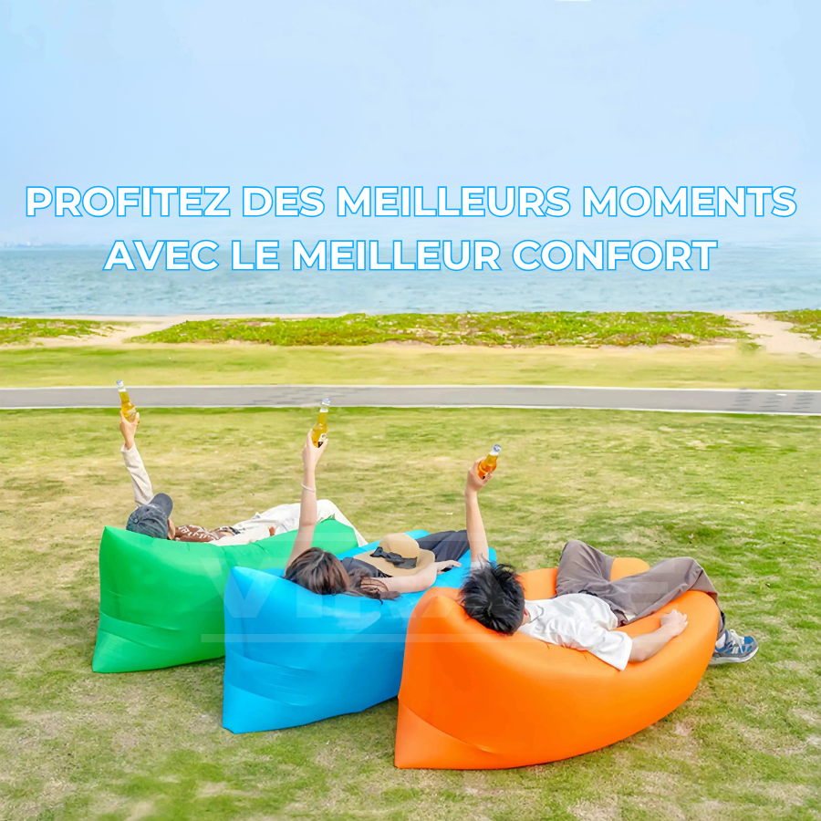 Canapé gonflable portable | Super Promotion d'Été : Achetez et Recevez un Gobelet Thermique Exclusif