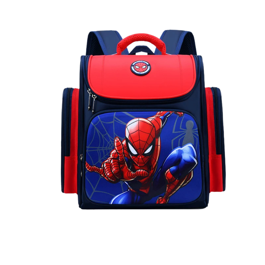 Sac à dos Enfant Premium de Grande Capacité Super Héros - Captain America et Spider-Man