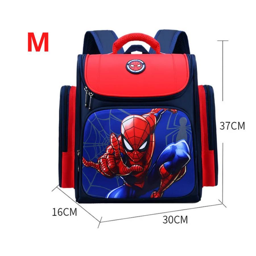 Sac à dos Enfant Premium de Grande Capacité Super Héros - Captain America et Spider-Man