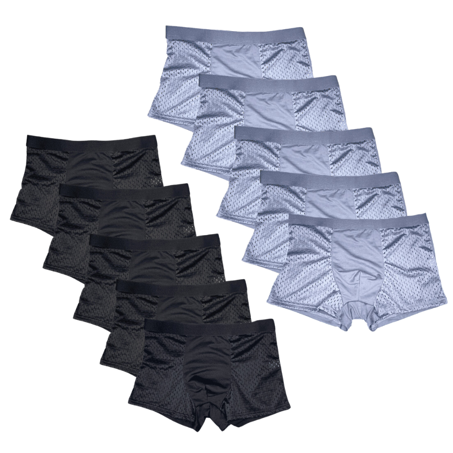 Kit de 10 Boxers en Fibre de Bambou - Légers et Confortables