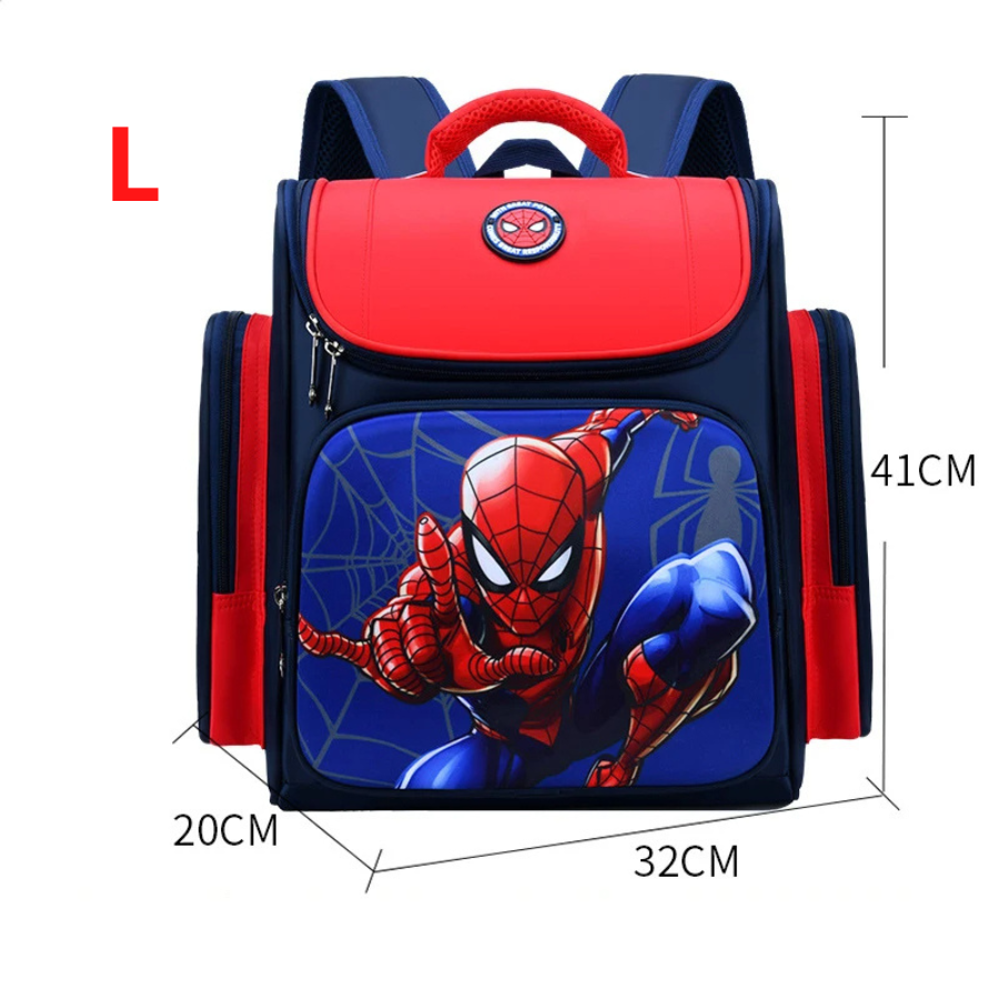 Sac à dos Enfant Premium de Grande Capacité Super Héros - Captain America et Spider-Man