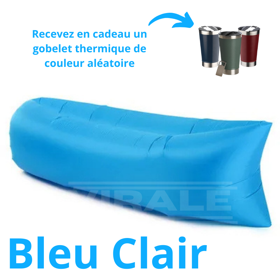 Canapé gonflable portable | Super Promotion d'Été : Achetez et Recevez un Gobelet Thermique Exclusif