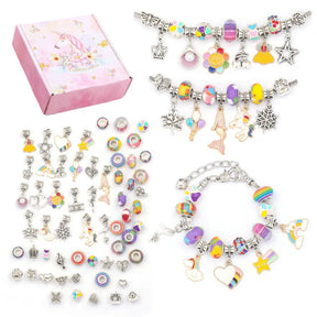 Kit de bracelet et charms pour enfants avec 64 pièces - Un bijou qui est un jeu amusant pour votre fille