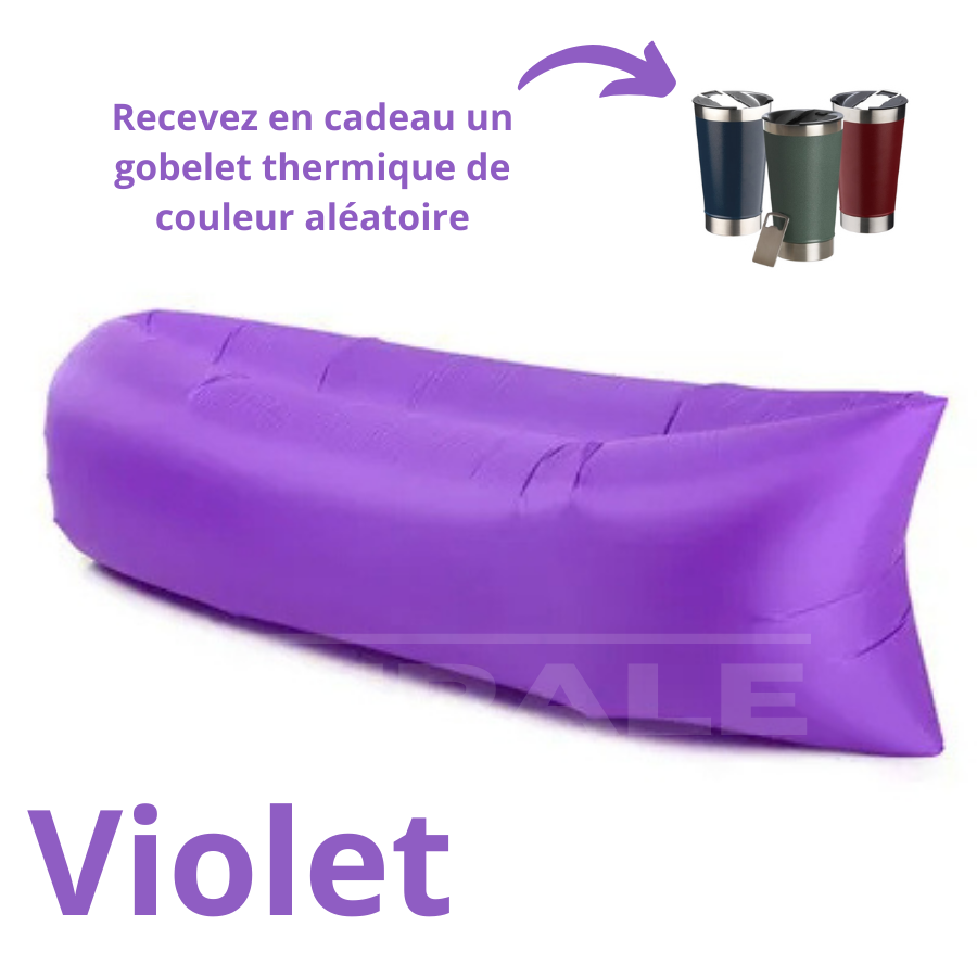 Canapé gonflable portable | Super Promotion d'Été : Achetez et Recevez un Gobelet Thermique Exclusif