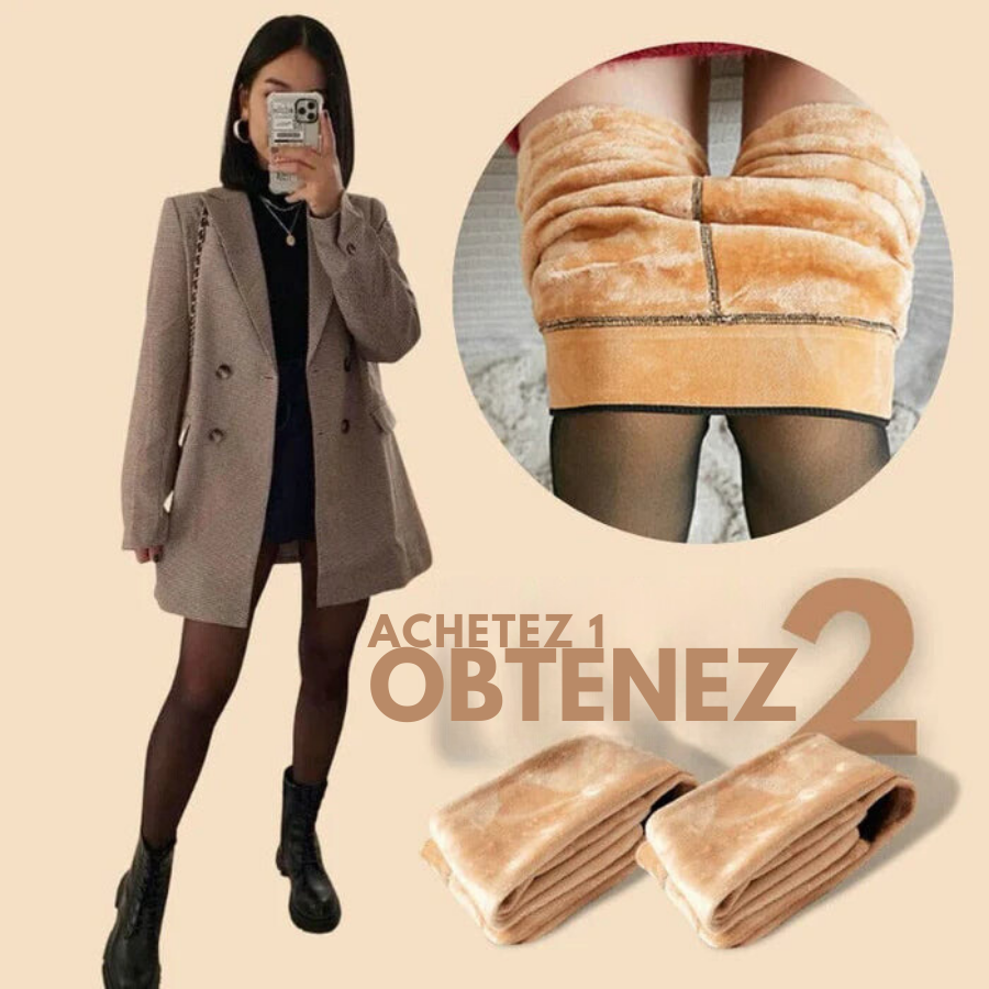 Collant Paris Doublé en Laine Thermique | ACHETEZ 1 OBTENEZ 2 + Cadeau | Soldes Automne/Hiver