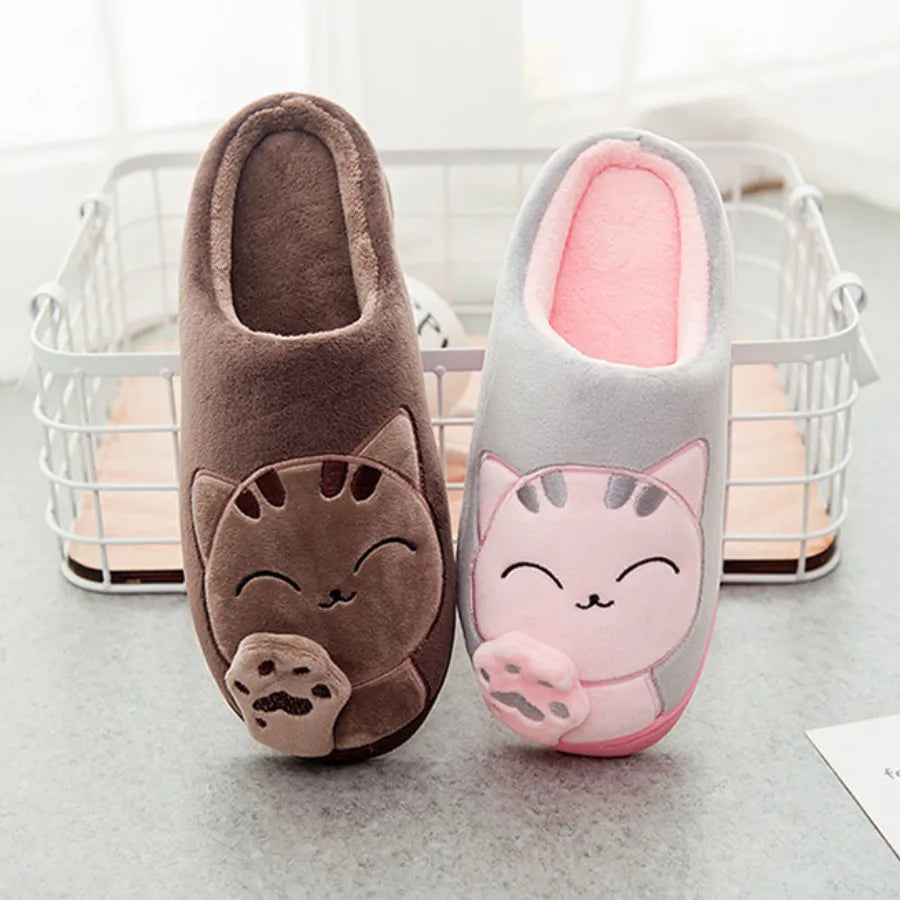 Chaussons Chaton Chauds Welcome Home - Parfaits pour l'Hiver et les Jours Froids PROMOTION 50% DE RÉDUCTION