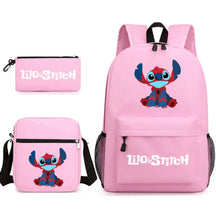 Sac à Dos Enfant Stitch Amoureux - Avec Boîte à Lunch et Trousse Offertes - Adorable en Forme de Sac à Dos