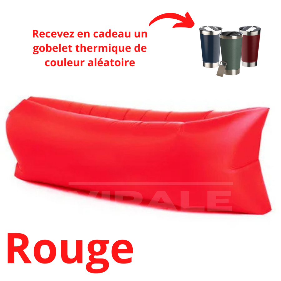 Canapé gonflable portable | Super Promotion d'Été : Achetez et Recevez un Gobelet Thermique Exclusif