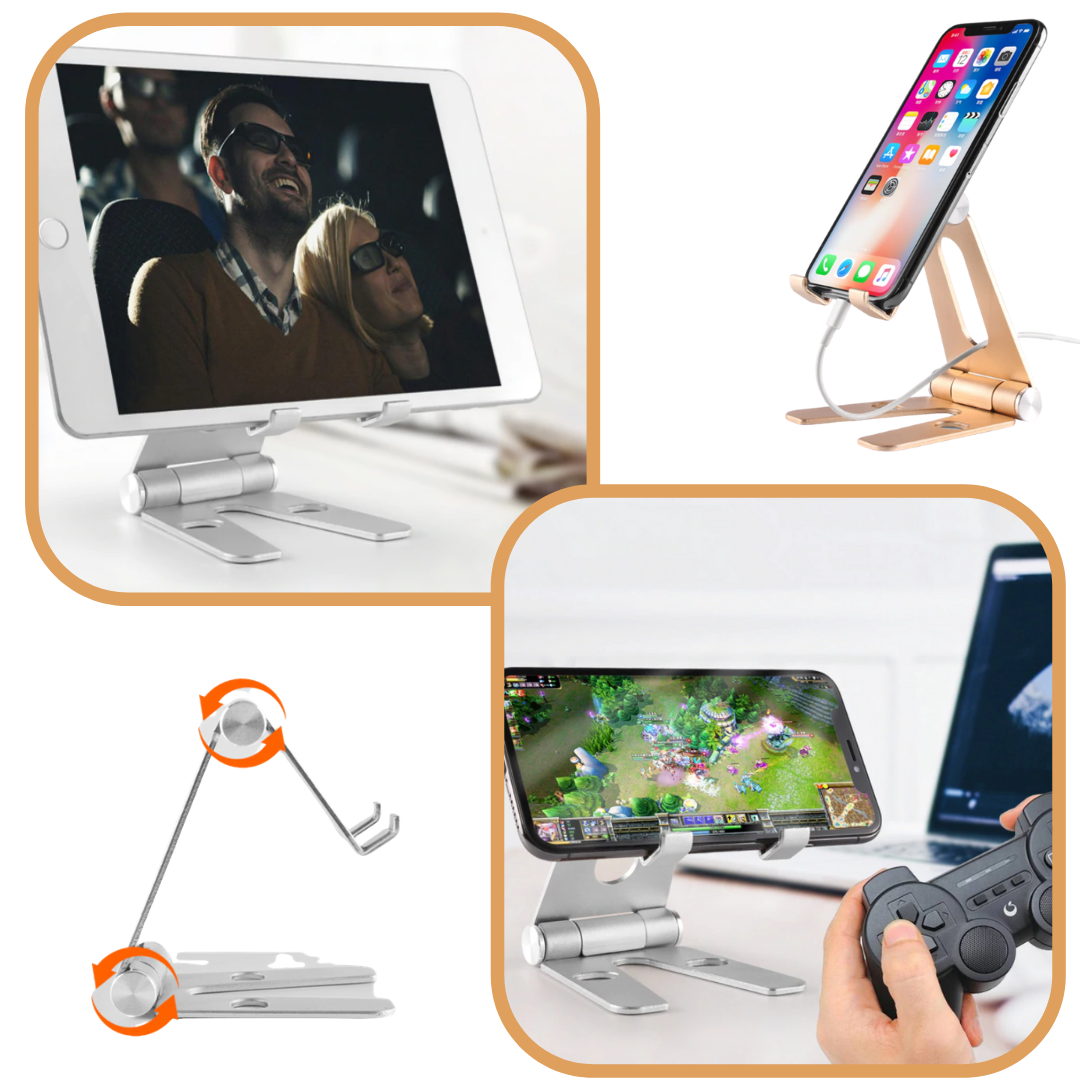 Support pivotant et pliable pour téléphone et tablette