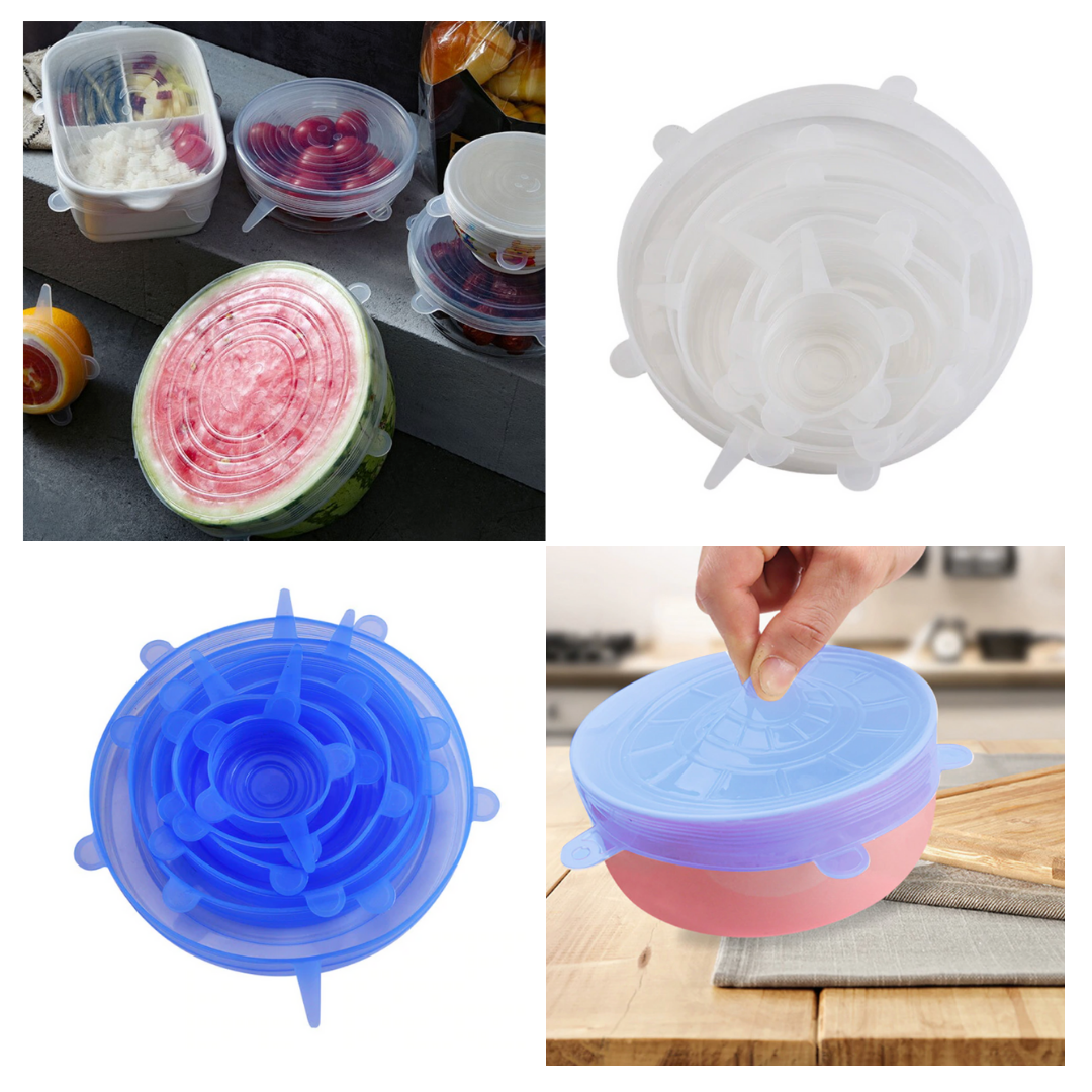 Couvercle silicone alimentaire extensible (pack de 6)