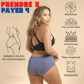 Culotte Absorbante Protectrice | Plus de Tranquillité et de Confort Toute la Journée! [Dernier jour pour 5 pour 4 + Livraison Gratuite]