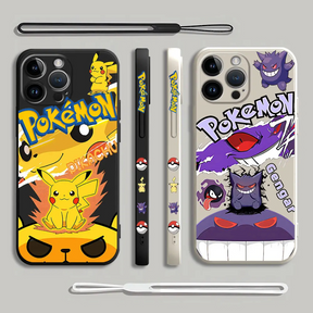 Housse iPhone Pokémon Classique - Coque Haute Protection avec Cordons Offerts