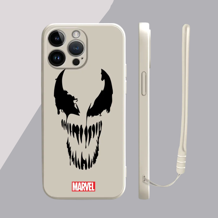 Coque iPhone Marvel Spider-Man x Venom - Coque de Haute Protection avec Lanière Offerte