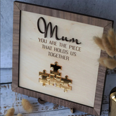 Plaque de puzzle 'Maman, tu es le morceau qui nous unit