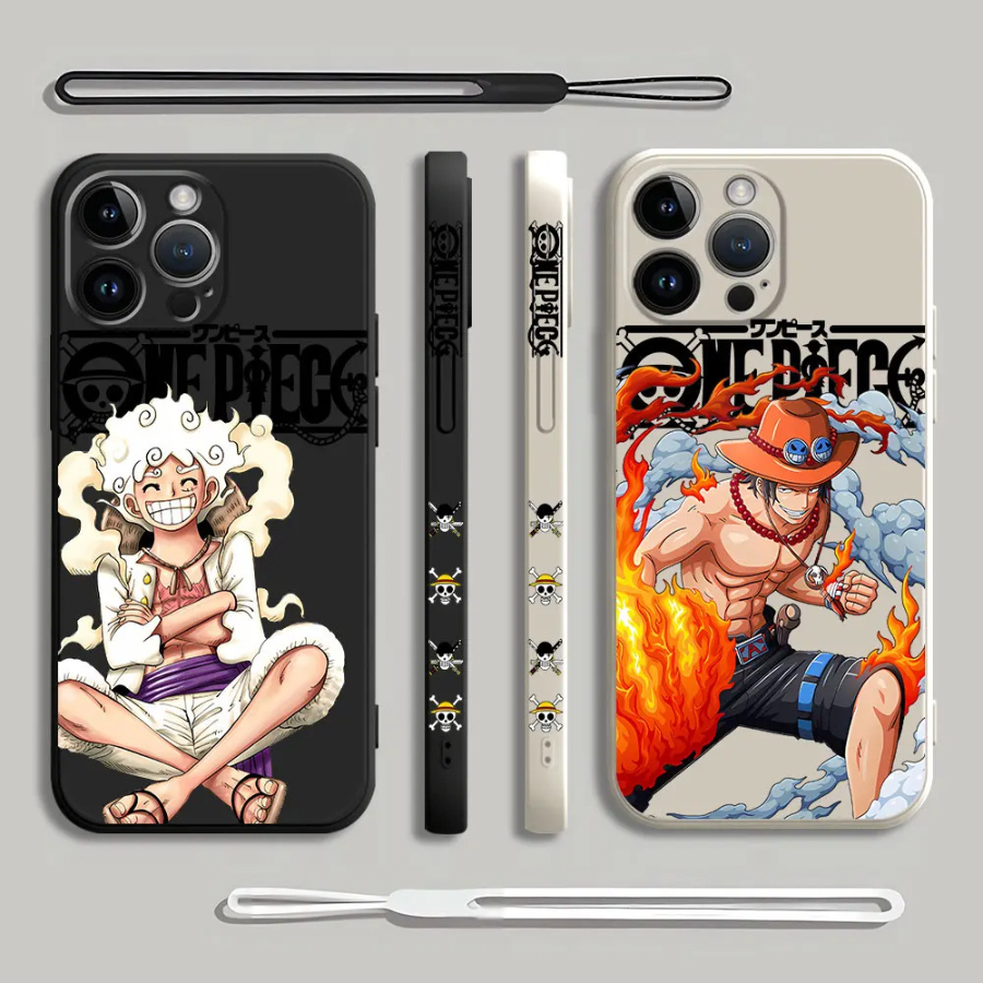 Coque iPhone One Piece Luffy - Coque de Haute Protection avec Cordonnette Offerte