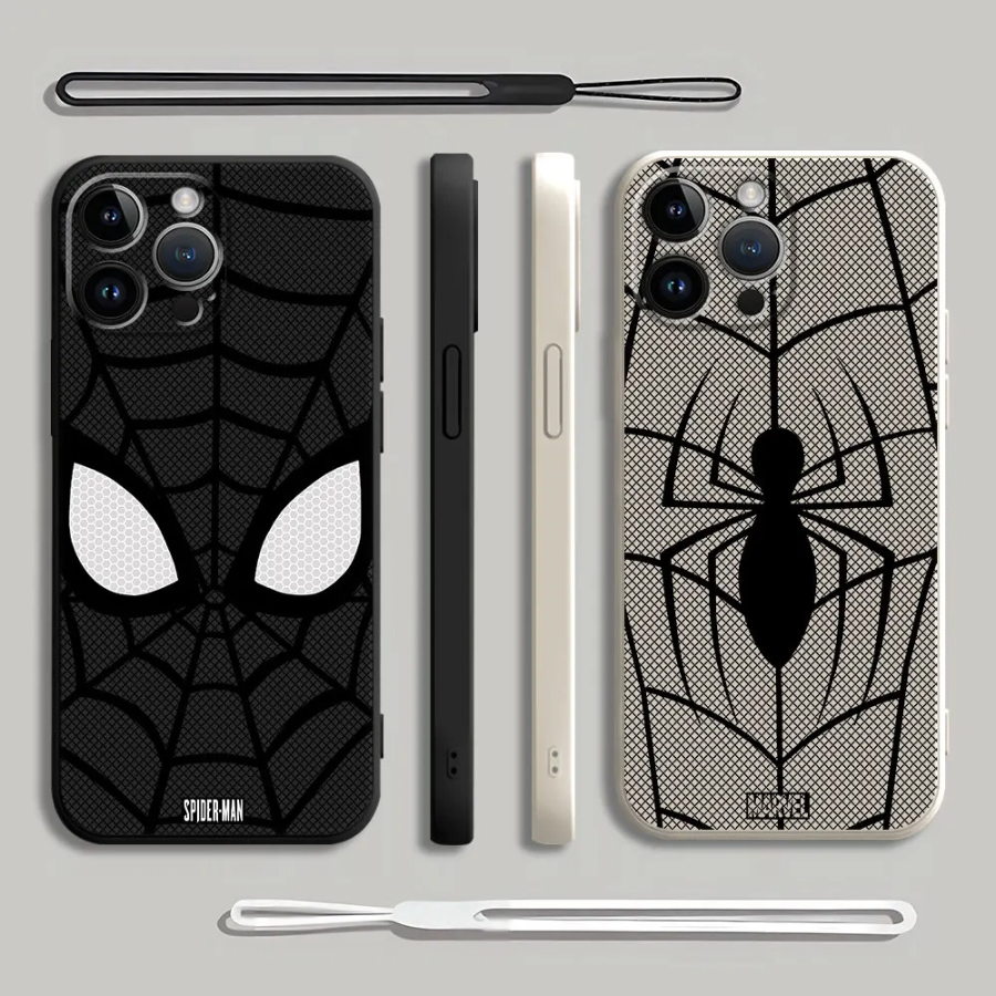 Coque iPhone Spider-Man Classique - Coque Haute Protection avec Cordons Offerts