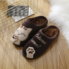 Chaussons Chaton Chauds Welcome Home - Parfaits pour l'Hiver et les Jours Froids PROMOTION 50% DE RÉDUCTION