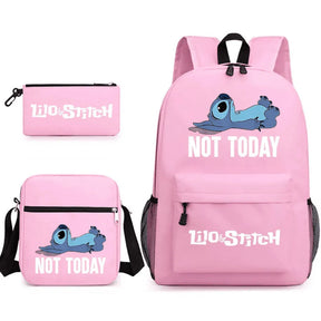 Sac à Dos Enfant Stitch Amoureux - Avec Boîte à Lunch et Trousse Offertes - Adorable en Forme de Sac à Dos