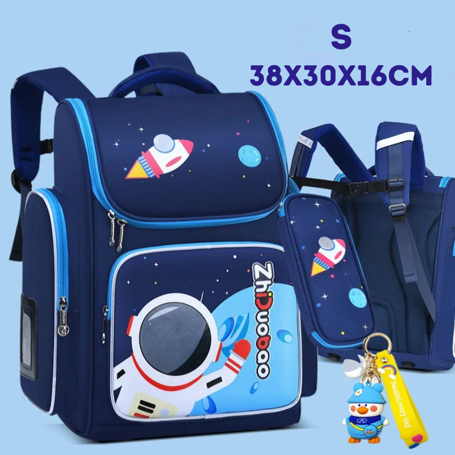 Sac à Dos Enfant Premium Imperméable Unisexe - Aventure Spatiale à l'École + Cadeau