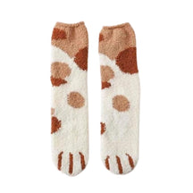 Chaussettes chaudes pattes de chat hiver