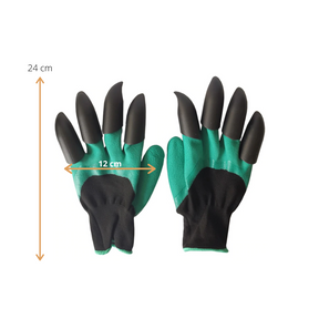 Gants de jardinage avec griffes en plastique