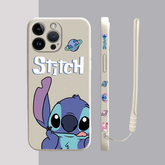 Coque iPhone Couple Stitch et Angel - Coque de Haute Protection avec Cordonnette Offerte