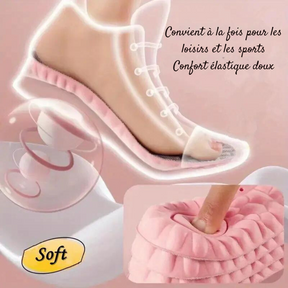 Semelles Confortables pour Femmes, élastiques et respirantes, taille personnalisable pour baskets sportives et décontractées, absorbantes de transpiration [Achetez 2, recevez 4 paires]