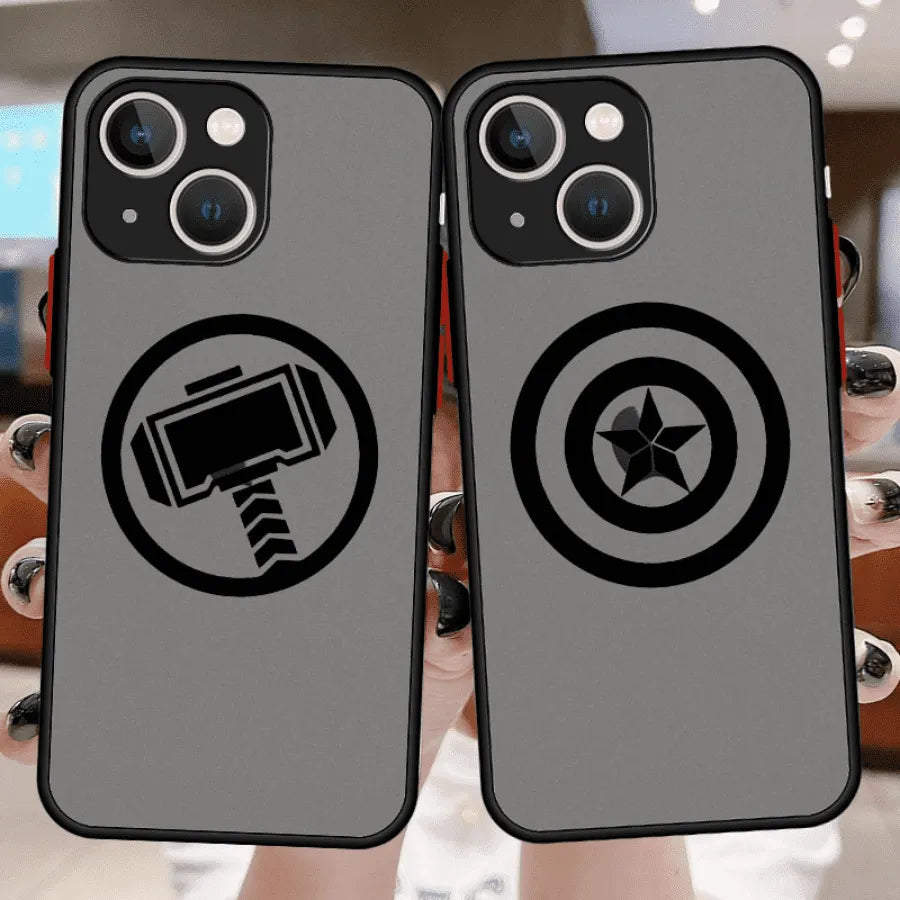 Coque iPhone Logo Translucide des Super-Héros Marvel - Étui de Haute Protection et Résistance