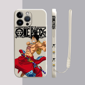 Coque iPhone One Piece Luffy et Zoro - Coque Haute Protection avec Cordonnette Offerte