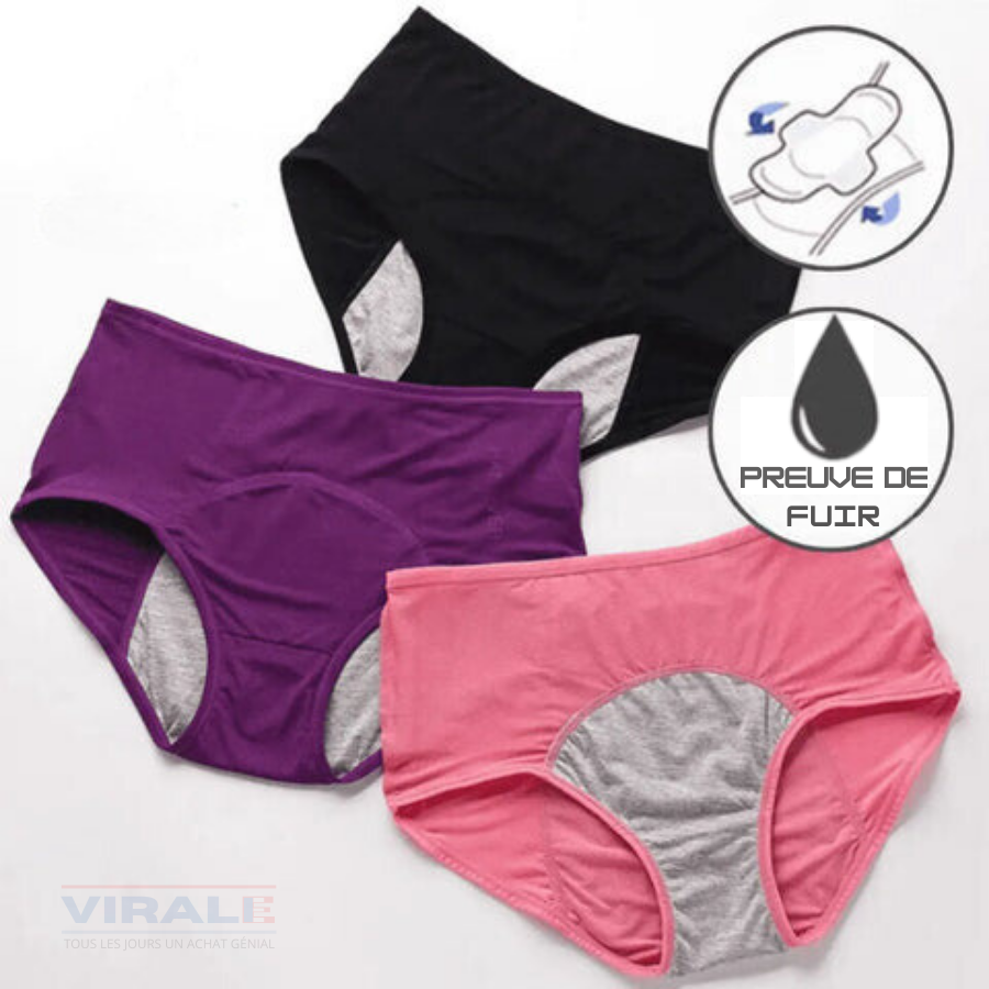 Culotte Absorbante Protectrice | Plus de Tranquillité et de Confort Toute la Journée! [Dernier jour pour 5 pour 4 + Livraison Gratuite]