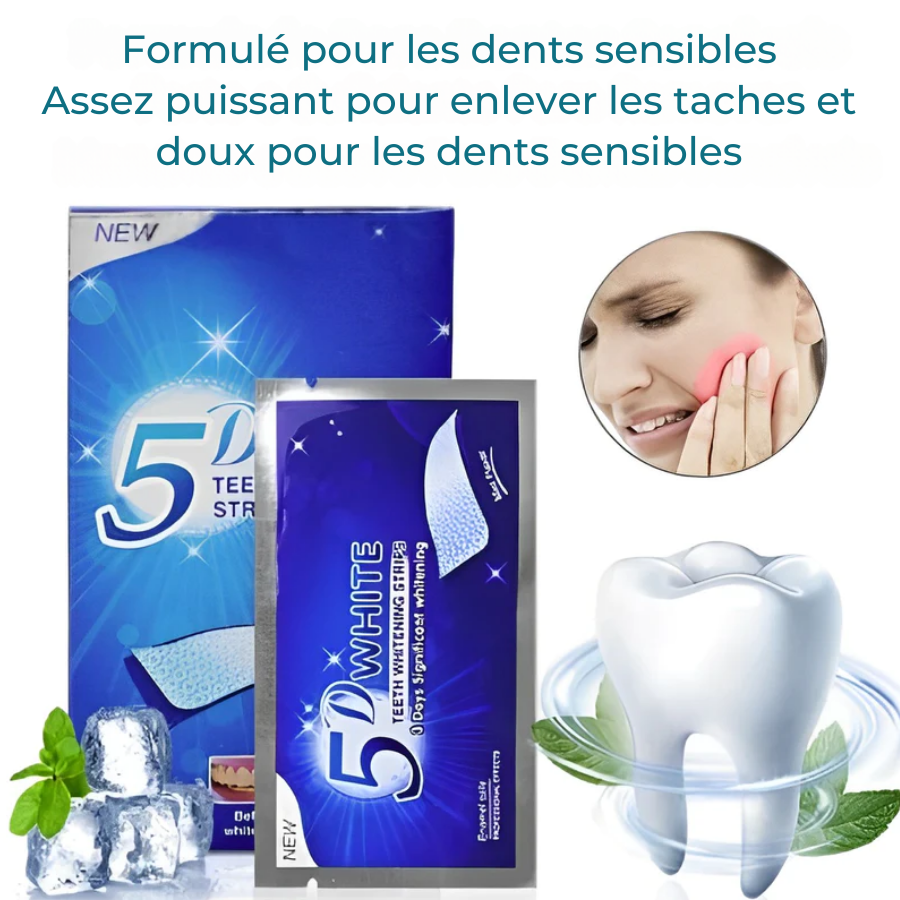 Bande de Blanchiment Dentaire 5D White™ Originale | Transformez Votre Sourire en Seulement 7 Jours [50% de Réduction + Livraison Gratuite UNIQUEMENT AUJOURD’HUI]