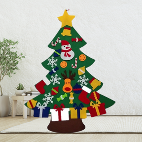 Sapin de noël en feutrine avec décorations amovible