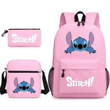 Sac à Dos Enfant Stitch Amoureux - Avec Boîte à Lunch et Trousse Offertes - Adorable en Forme de Sac à Dos