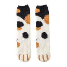 Chaussettes chaudes pattes de chat hiver