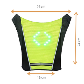 Gilet de cyclisme réfléchissant avec LED de signalisation