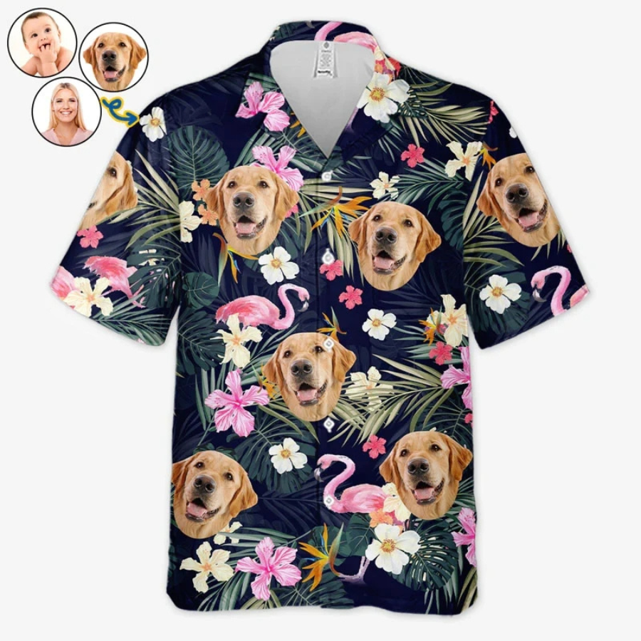 Chemise Hawaïenne Personnalisée "C'est l'Été et le Moment de Voyager" - Pour Chiens et Chats - Cadeau d'Été Personnalisé, Cadeau pour Propriétaires et Amoureux des Animaux