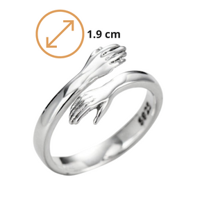 Bague Câlin ajustable argent