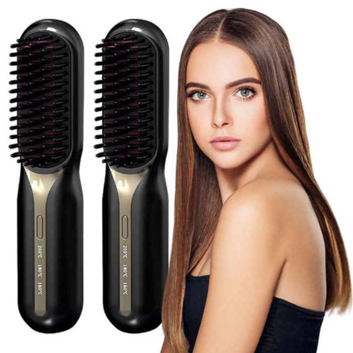 Brosse Lissante 5 en 1 PORTABLE ET RECHARGEABLE (Sans Fil) PureGlam | VOS CHEVEUX TOUJOURS SUBLIMES PARTOUT