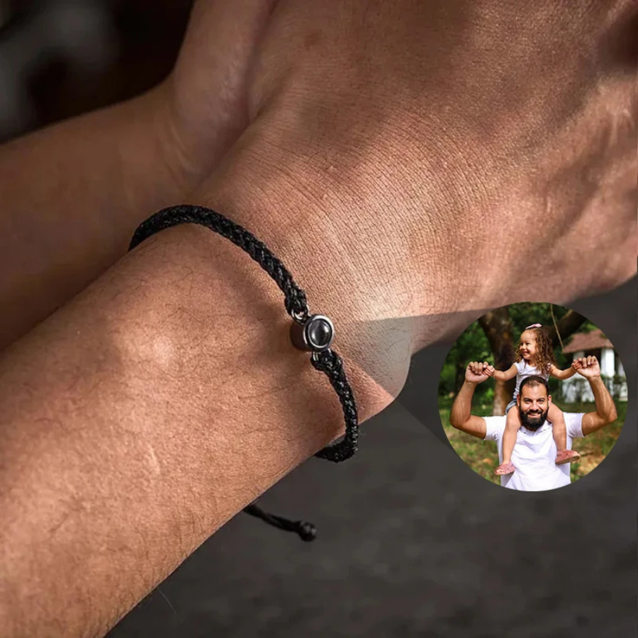 Bracelet Personnalisé avec Photo d'un Être Cher