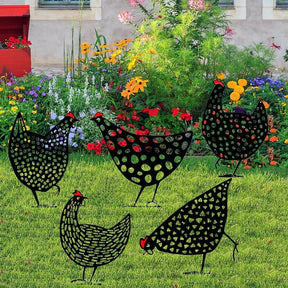 Poule Décorative de Jardin à Planter - Embellissez Votre Jardin avec Style !