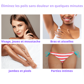 Épilateur électrique +Épilation- Jambes, Bras, Parties intimes, Visage