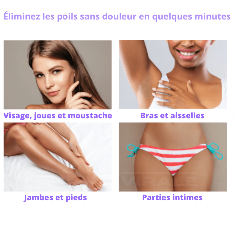 Épilateur électrique +Épilation- Jambes, Bras, Parties intimes, Visage