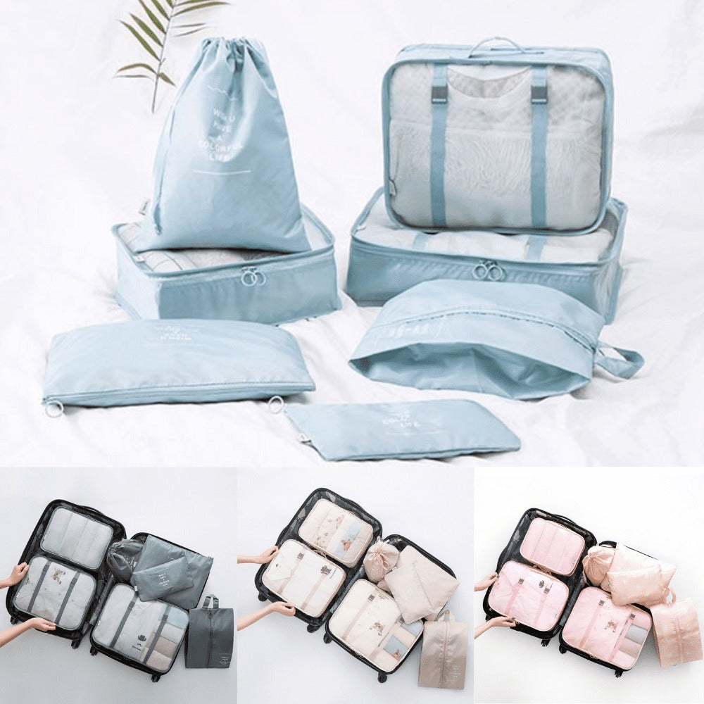 Kit 7 sacs organisateurs pour valise SAC RANGEMENT - Votre bagage 100% organisé de manière pratique et optimisée!