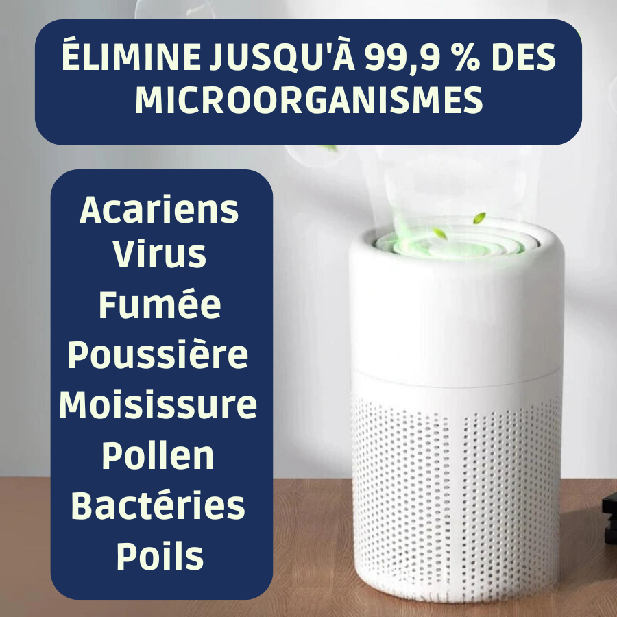 Purificateur d'air AirClean KSA4 - Avec filtre HEPA et fonction ioniseur