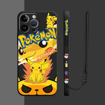 Housse iPhone Pokémon Classique - Coque Haute Protection avec Cordons Offerts