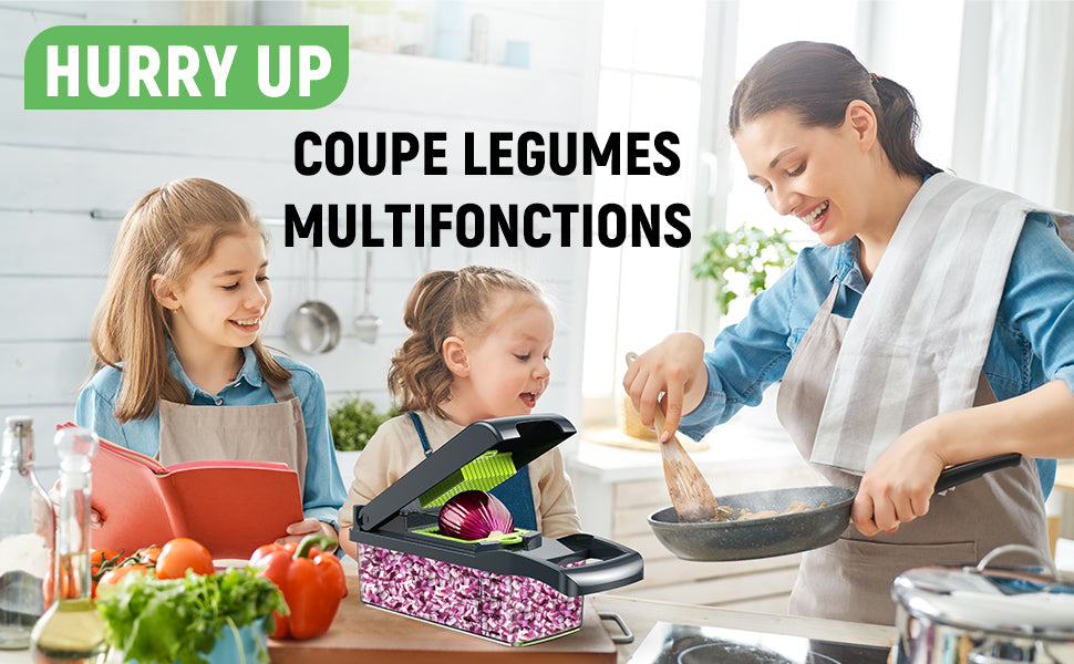 Coupe Légumes de Cuisine Multifonctions 16 en 1 - Hachoir - Mandoline de Cuisine